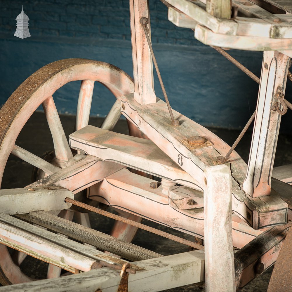 19th C Wooden Hermaphrodite Horse Drawn Haywain Cart Wagon