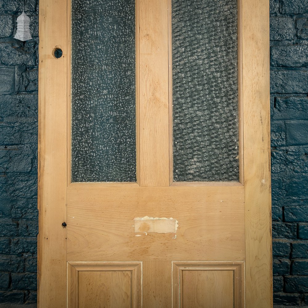 Half Glazed Door, 4 Panels, 2 with textured glazing