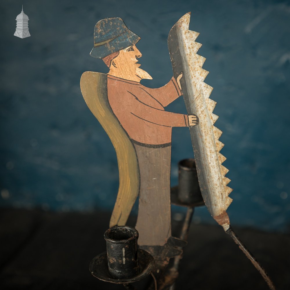 Lumberjack Counterbalance Twin Candle Holder