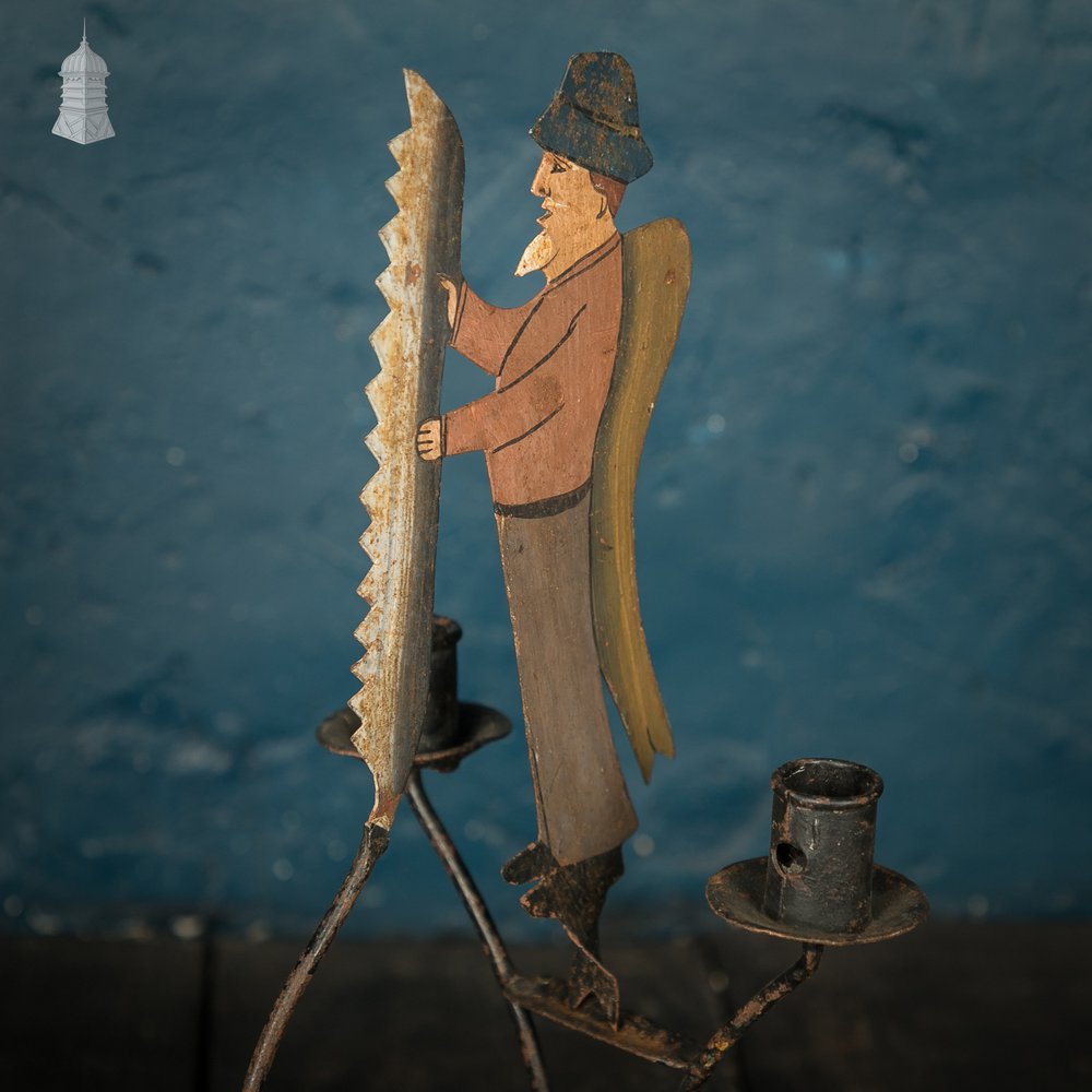 Lumberjack Counterbalance Twin Candle Holder