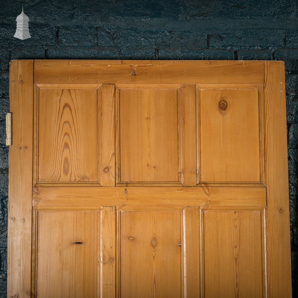 Paneled Pine Doors, Pair of 9 Panel Doors