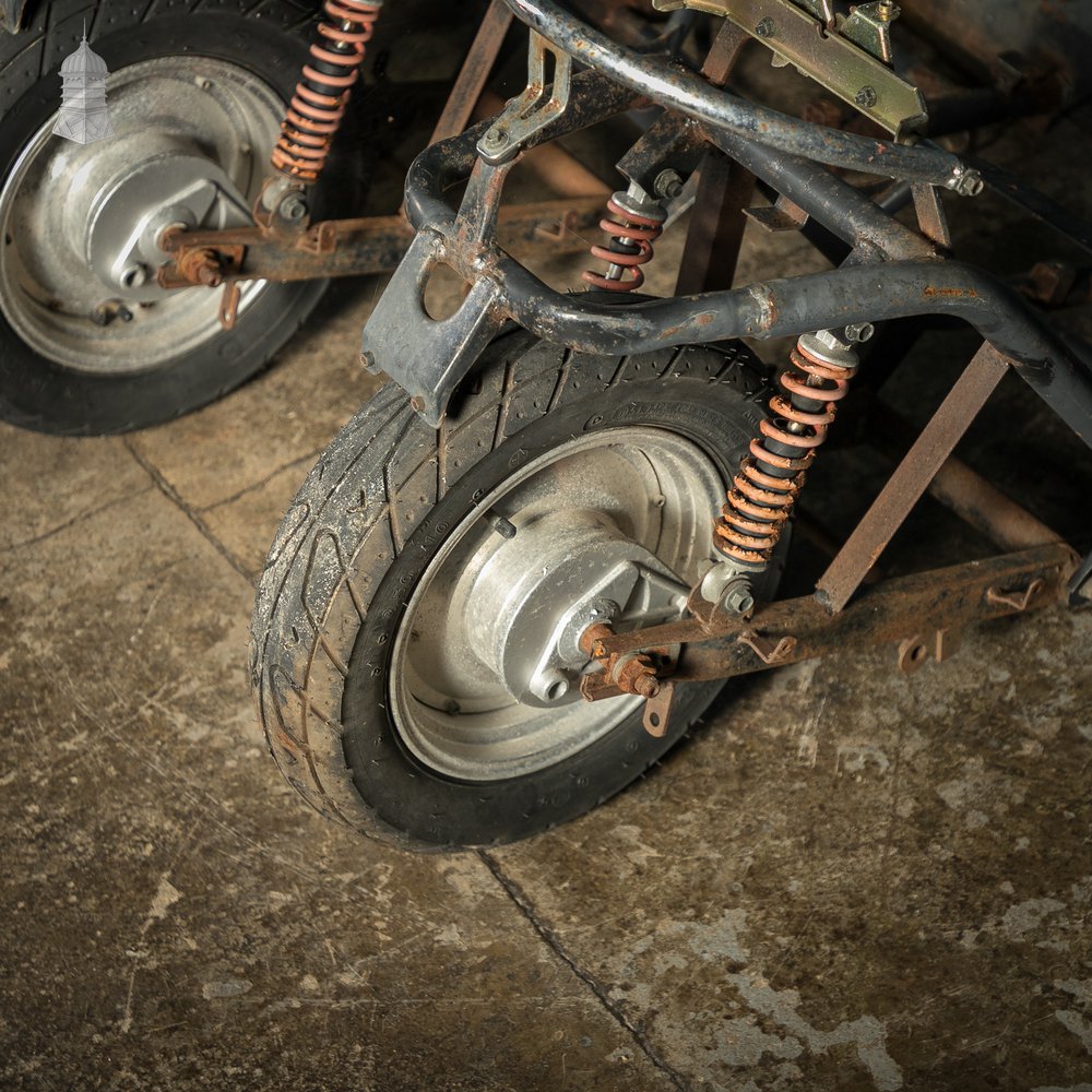 Batch of 16 Scooter Rear Wheel Seat Frame Bases Salvaged from Camden Lock Markets