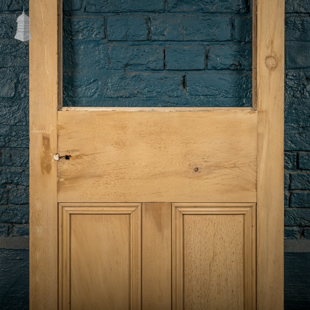 Half Glazed Door, Pine 3 Panel