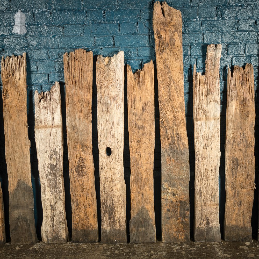 Batch of 50 Weathered Oak Pilings - 15 Square Metres