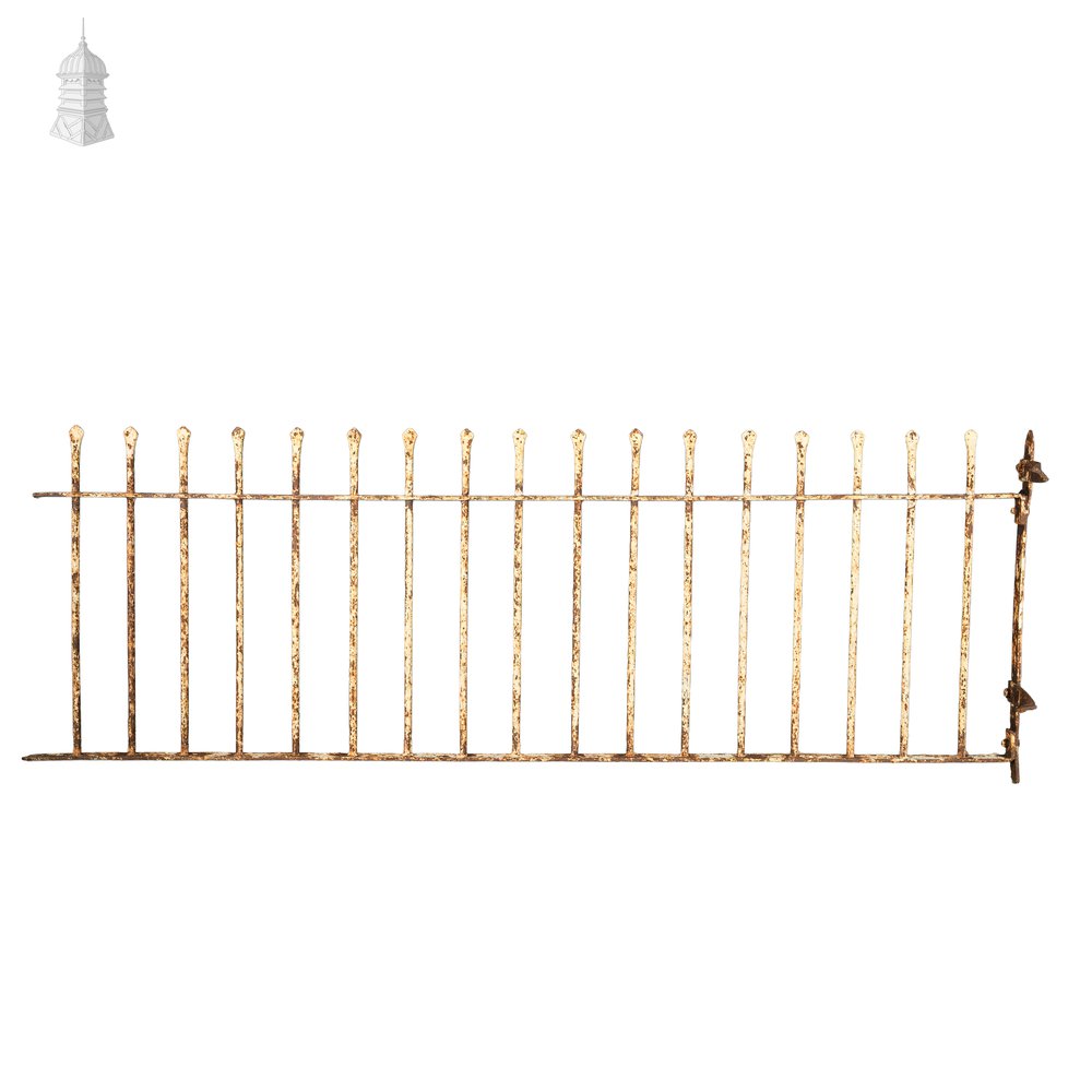Dwarf Wall Railing, Reclaimed Wrought Iron - A run of 6.9M