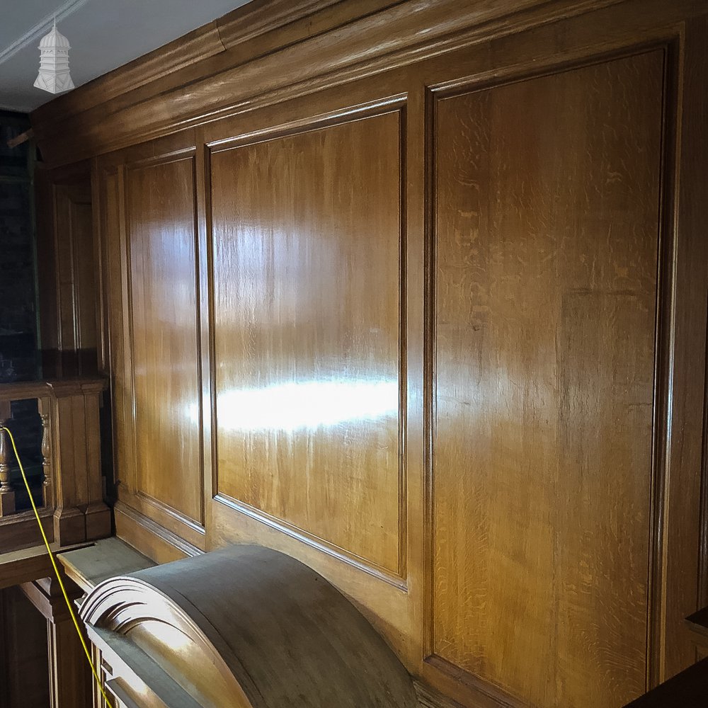 Extensive collection of Oak Bookshelves, Panels and Mouldings from the Inner Temple Library designed by TW Sutcliffe completed in 1958