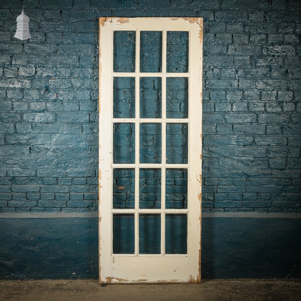 Glazed Patio Door – Distressed White Pine