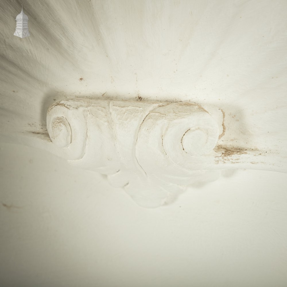 Pair of Early 20th C White Plaster Niche Alcove Shelves