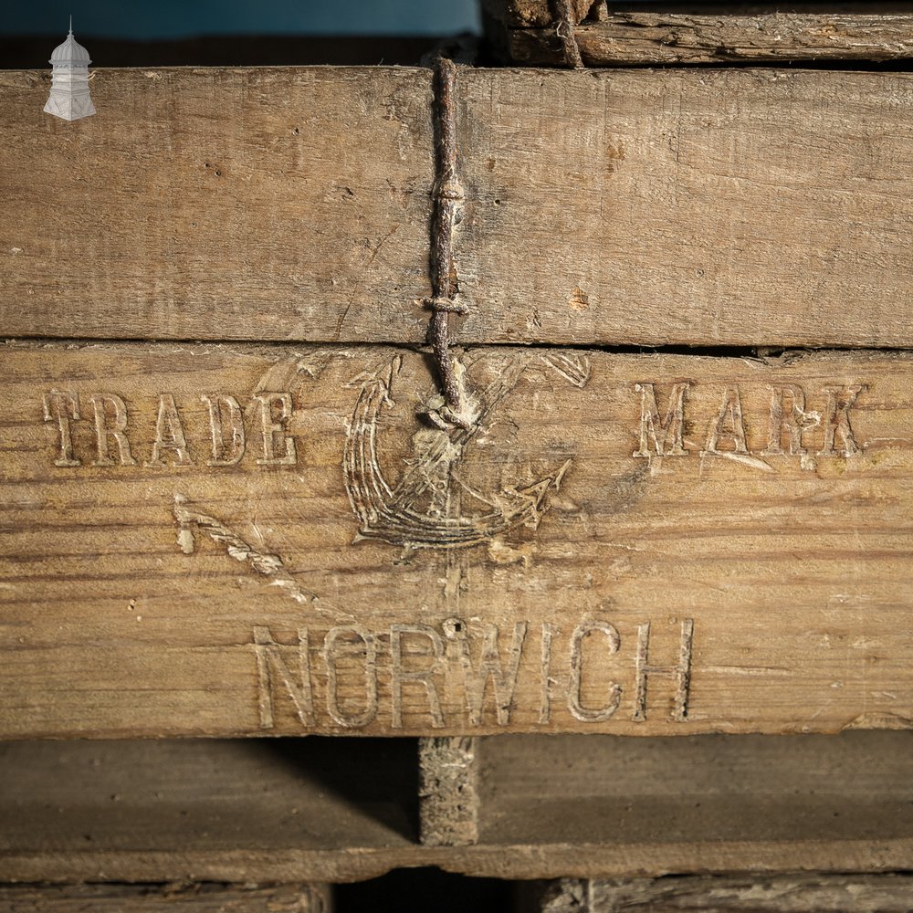 Batch of 6 Bullards & Sons Ltd. Norwich Wooden Bottle Crates