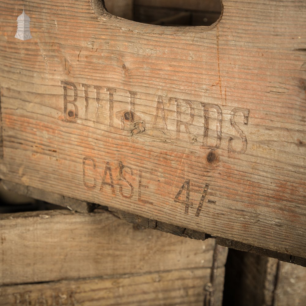 Batch of 6 Bullards & Sons Ltd. Norwich Wooden Bottle Crates