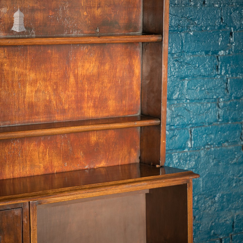 Large 19th C Mahogany Chemist Haberdashery Wall Shelving Unit with Drawers