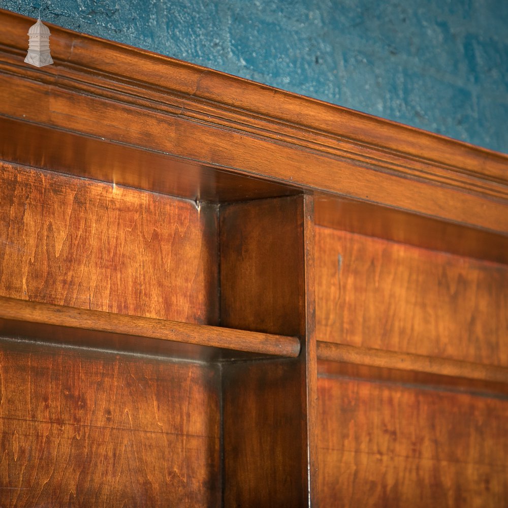 Large 19th C Mahogany Chemist Haberdashery Wall Shelving Unit with Drawers