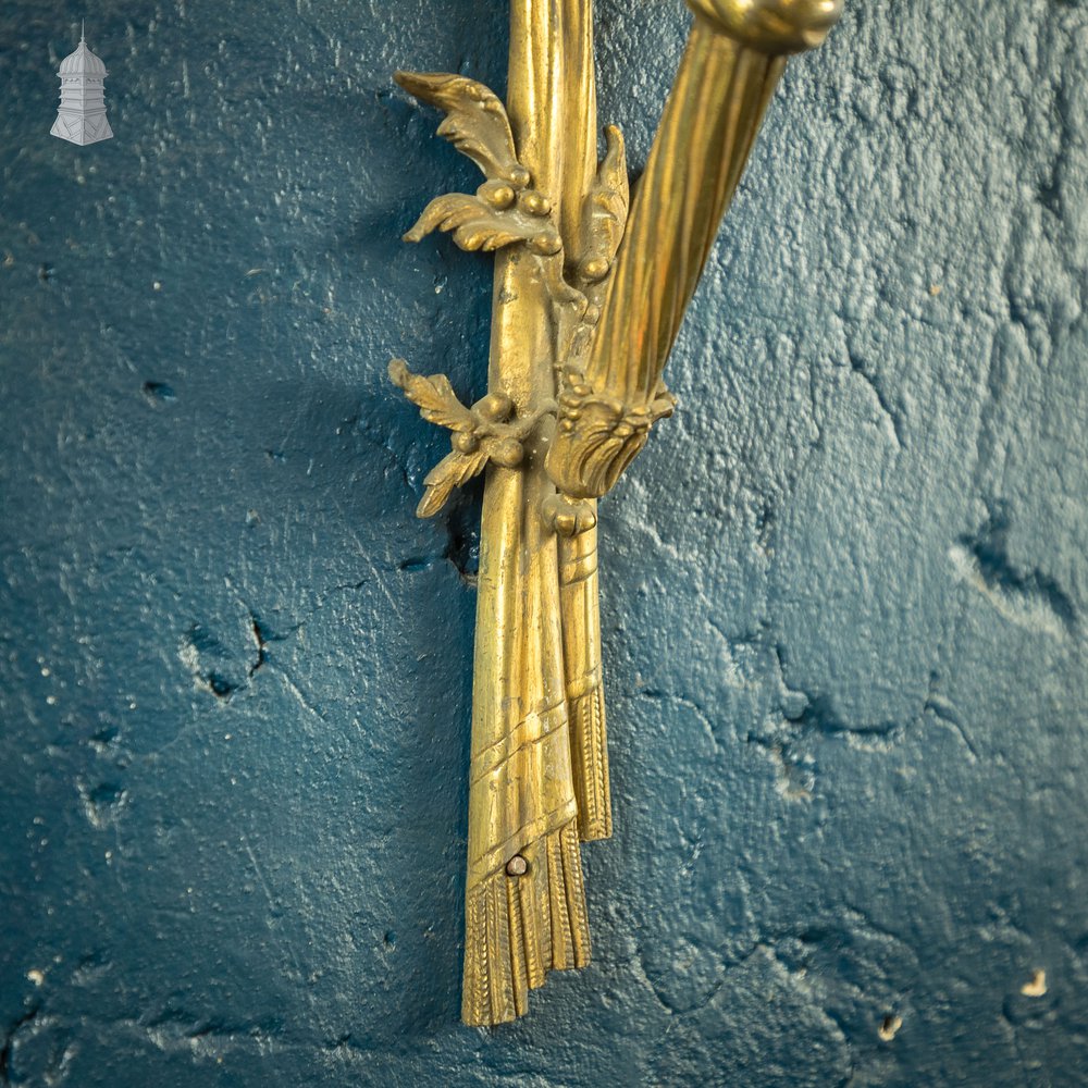 Neoclassical Wall Sconce, Ceremonial Torch Design Lamp