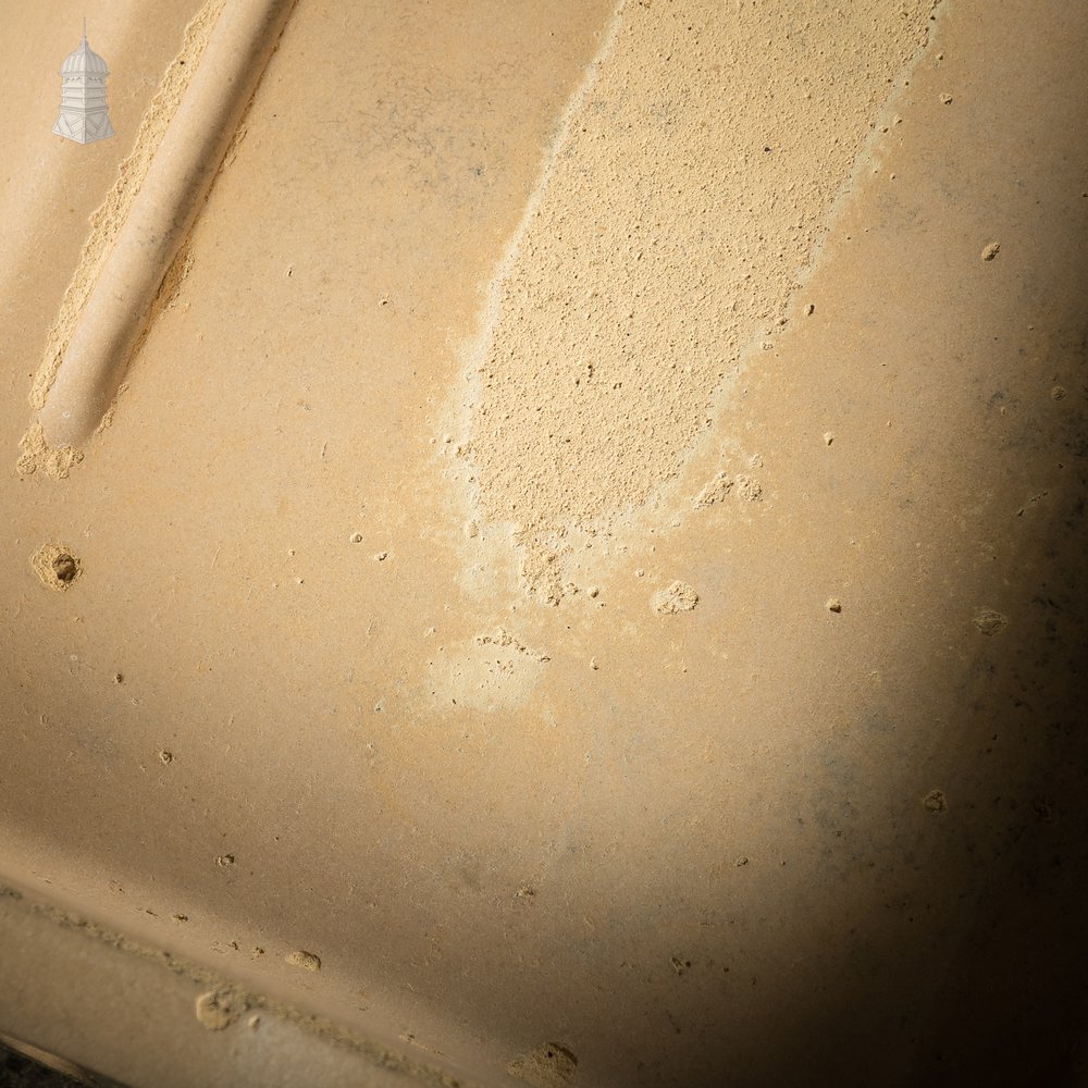 Georgian Cane Fluted Shallow Trough Sink with Worn Glazed Finish