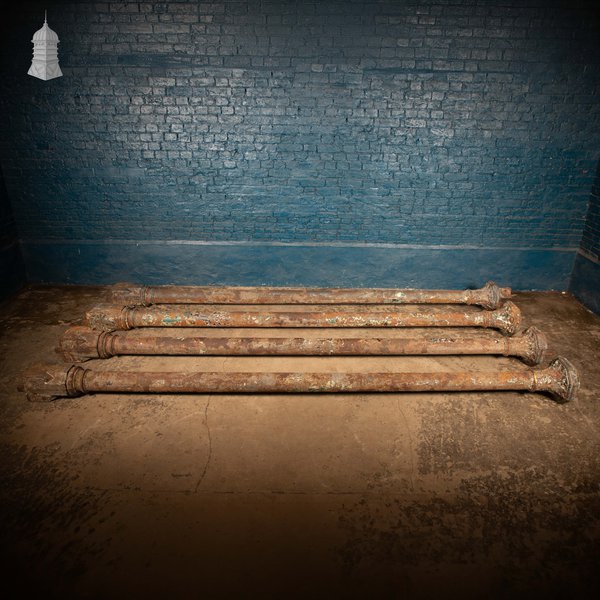 Cast Iron Columns 12.5ft by Walter Macfarlane & Co. Batch of 4