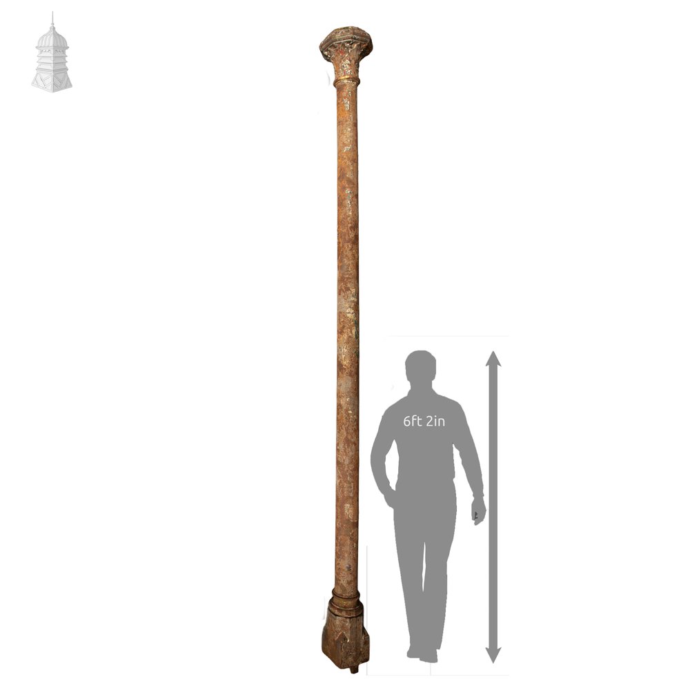 Cast Iron Columns 12.5ft by Walter Macfarlane & Co. Batch of 4