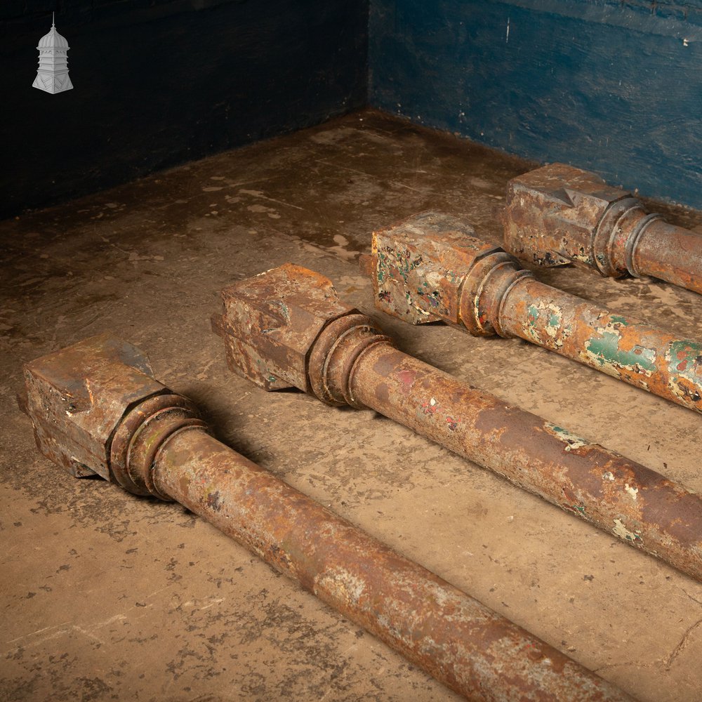 Cast Iron Columns 12.5ft by Walter Macfarlane & Co. Batch of 4