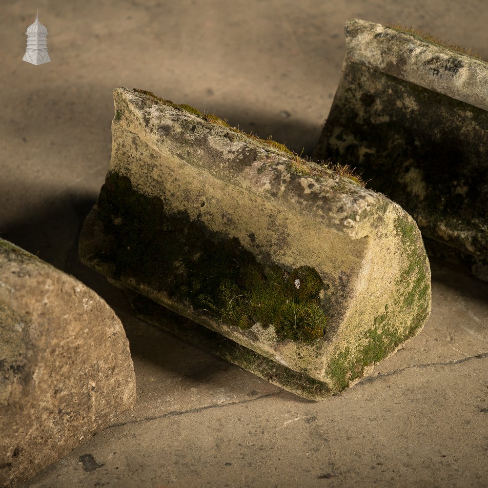 Rolled Wall Copings, 18th C Sandstone Church Coping– A Run of 13 Metres