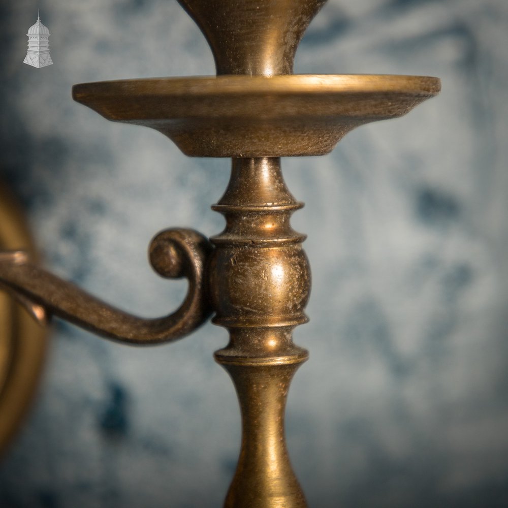 Double-arm Wall Sconces, Pair of Antique Wall Lights