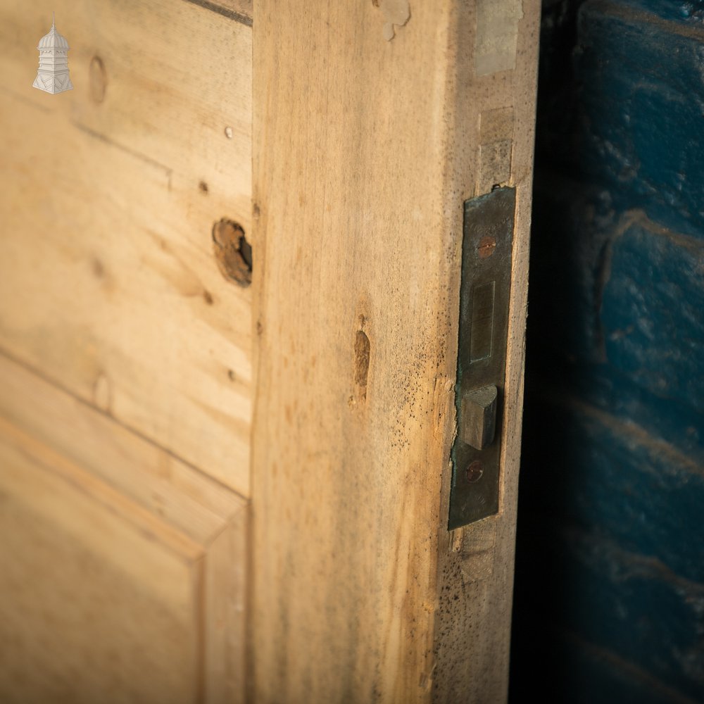 Half Glazed Door, Pine 3 Panel, 2 Upper Panels fitted with ‘Arctic’ Style Textured Glass