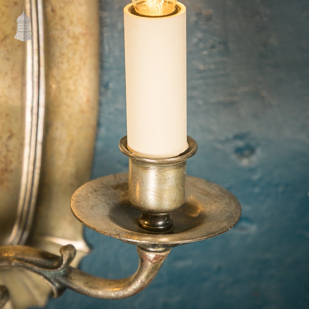 Pair of Two Arm Wall Sconces, Rewired