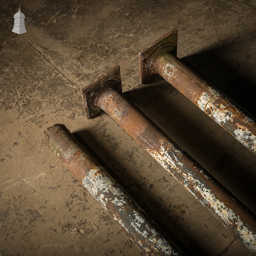 Cast Iron Pillars, 9 ft Tall - Columns Stanchions - Set of 5