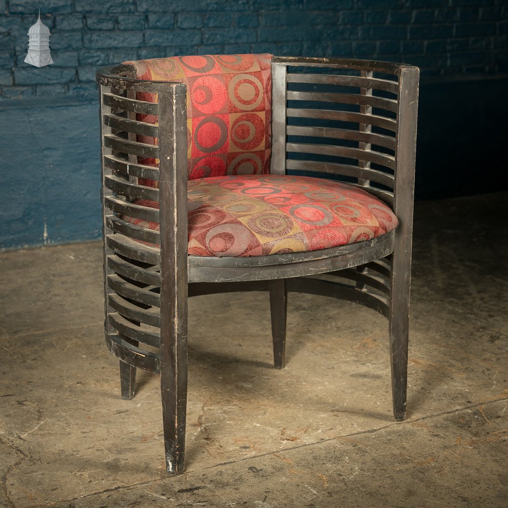 Art Deco Ebonised Tub Chair From A Hotel in Bombay [No. 7]