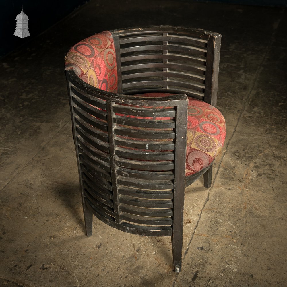 Art Deco Ebonised Tub Chair From A Hotel in Bombay [No. 7]