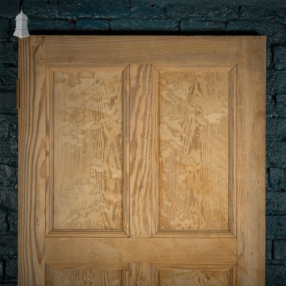 Pine Paneled Door, 6 Panel Pitch Pine with Mouldings