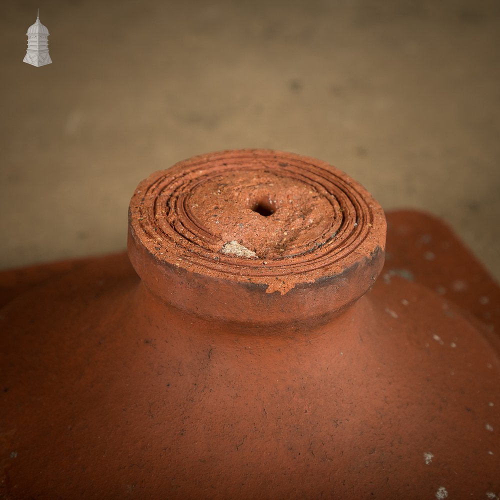 Terracotta Urn Bases, Pair of Pier Caps