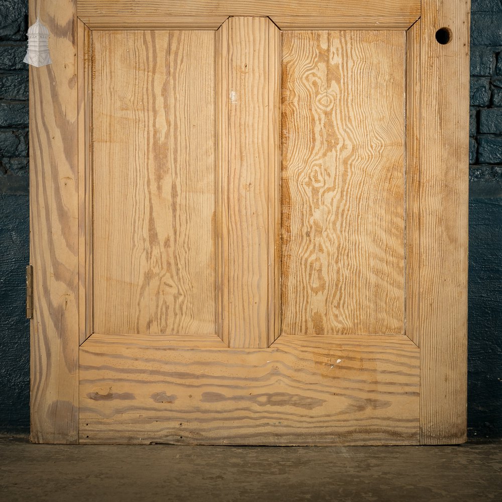 Pine Paneled Door, 6 Panel Pitch Pine with Mouldings