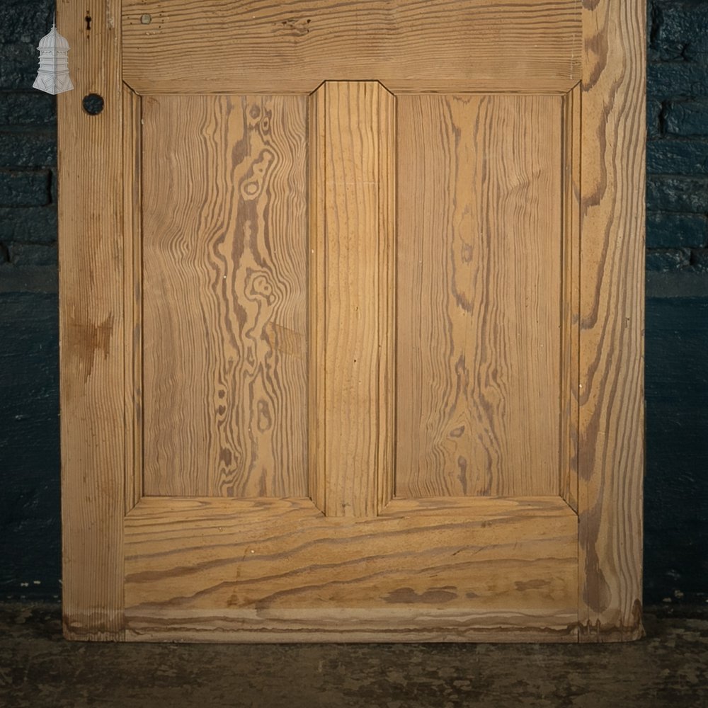 Pine Paneled Door, 6 Panel Pitch Pine with Mouldings