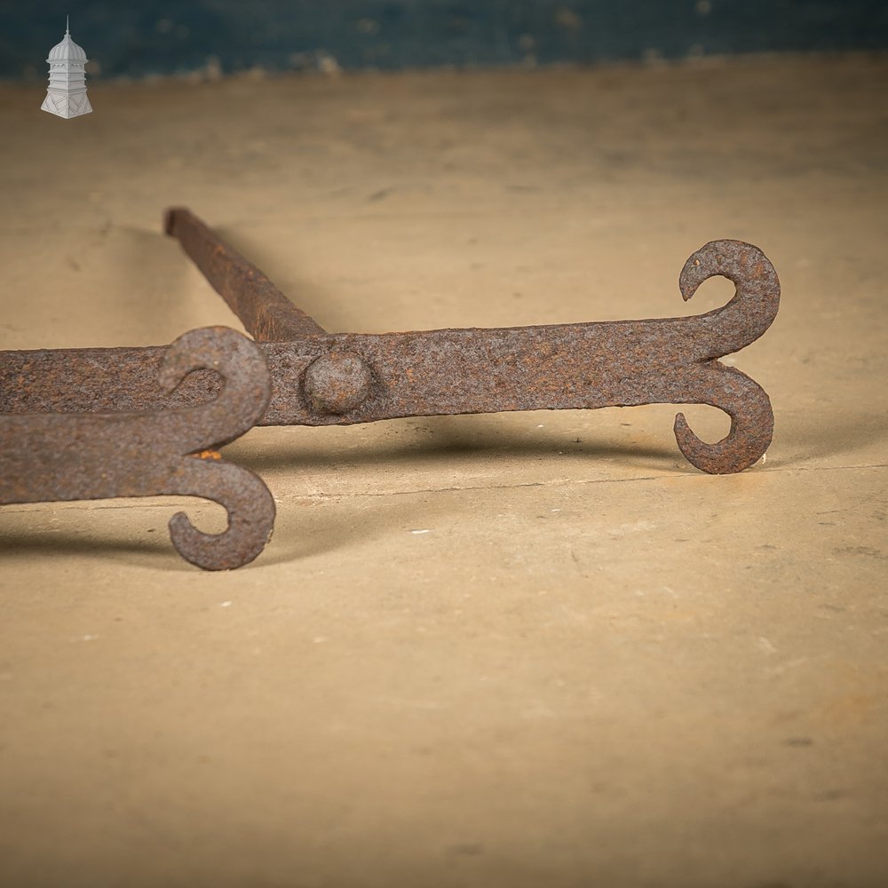 Rams Horn Wall Ties,  Set of 3 Wrought Iron Building Wall Ties