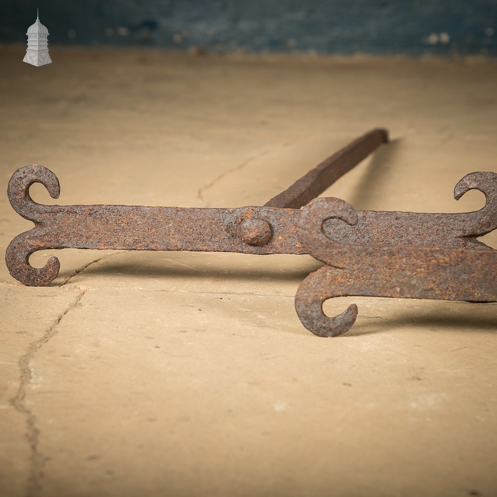 Rams Horn Wall Ties,  Set of 3 Wrought Iron Building Wall Ties