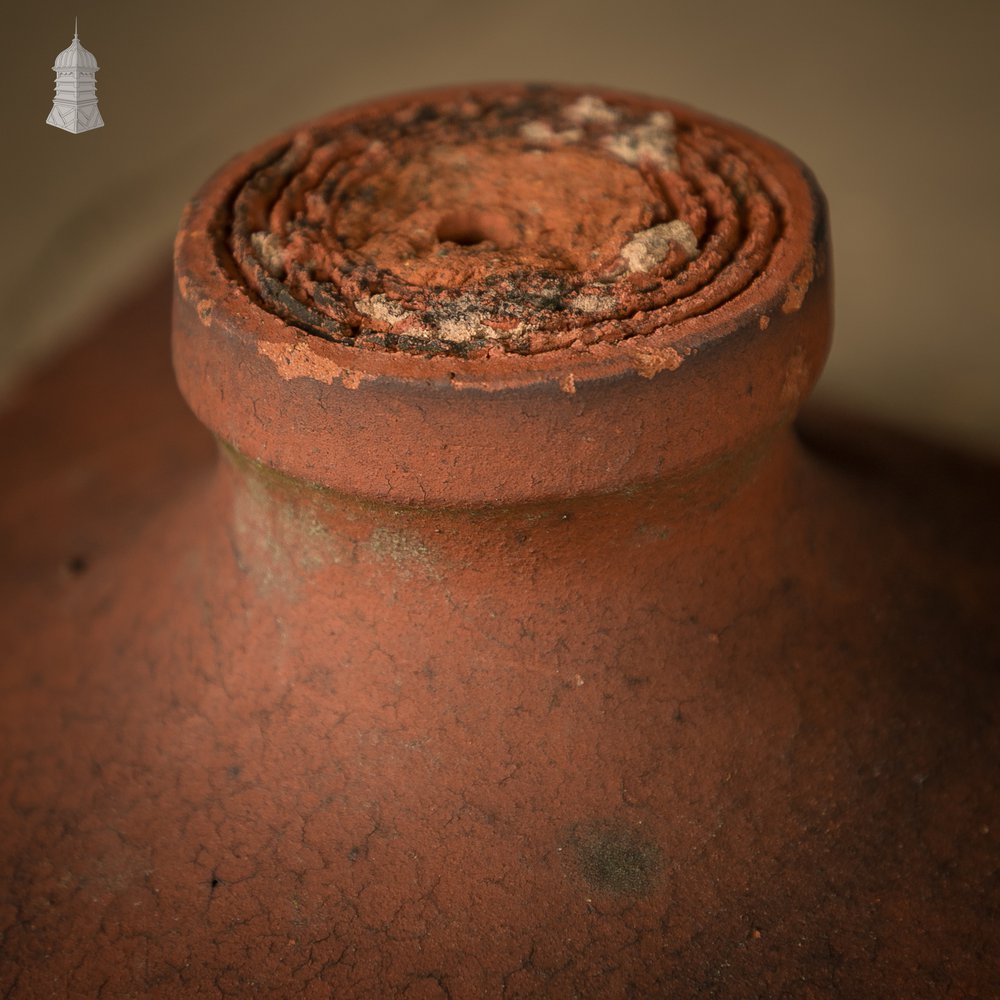 Terracotta Pier Caps, Pair of Urn or Finial Bases