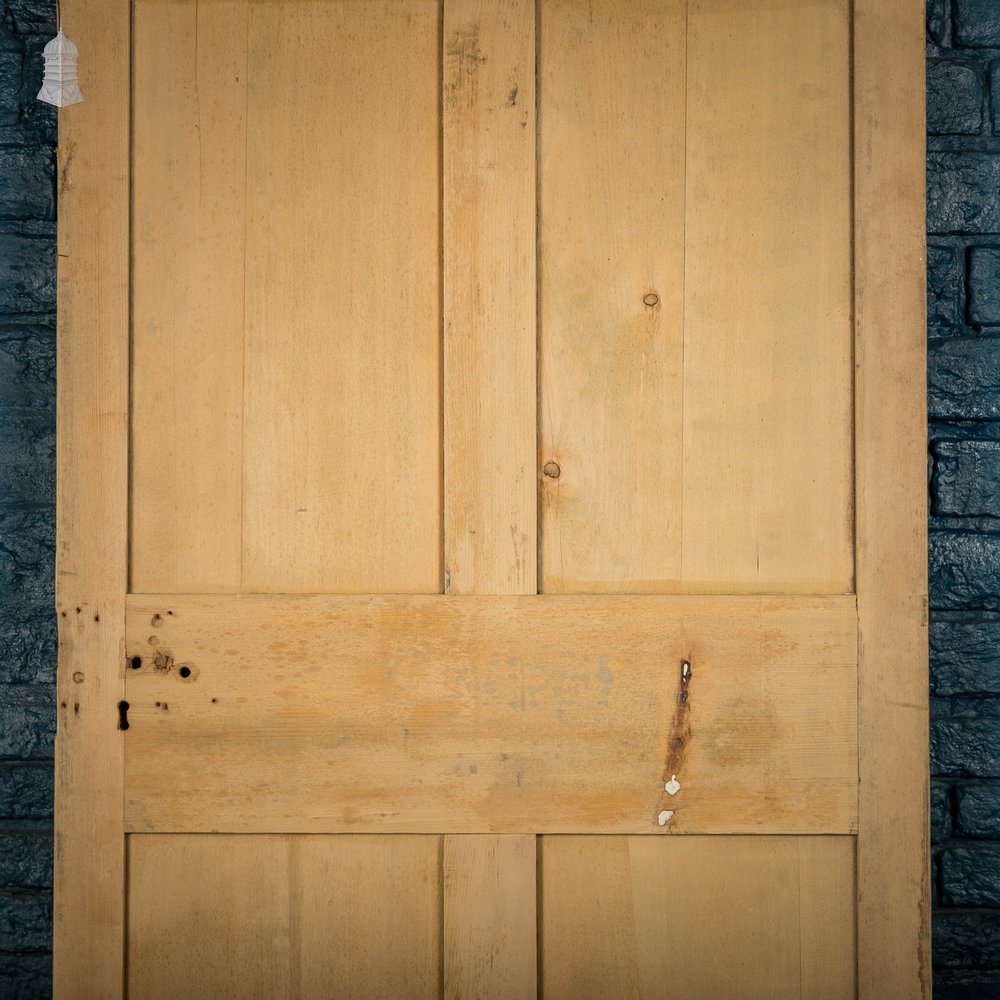 Glazed Pine Door, 19th C, 6 Panel