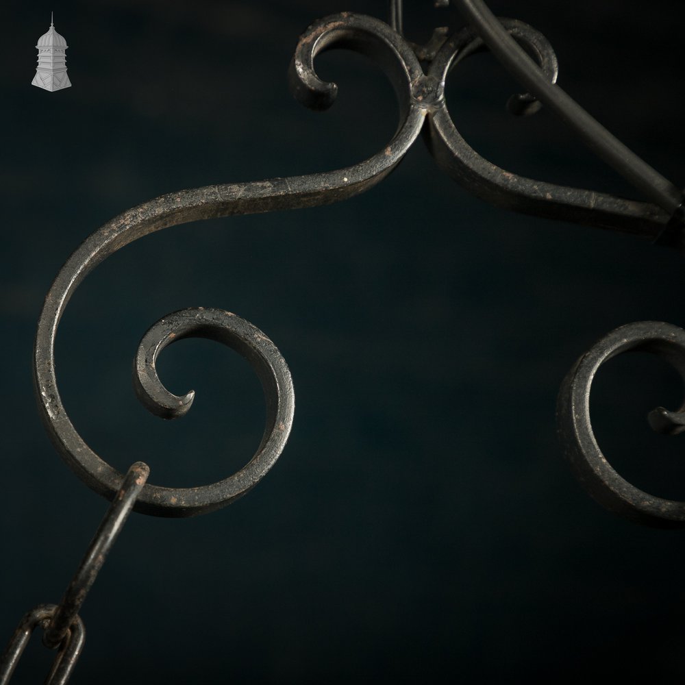 Black wrought Iron Scrollwork Ceiling Pendant Light Chandelier