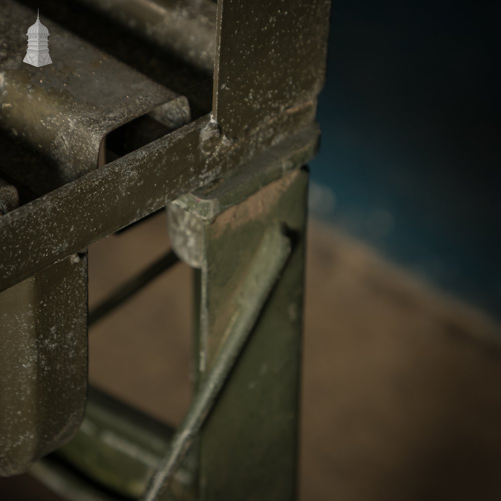 Vintage British Military Stackable Storage Stillages – SSI Schaefer 1983 – Industrial Steel Crates