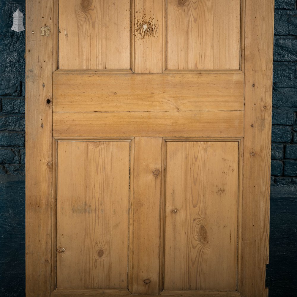 Pine Paneled Door, 18th C 6 Panel