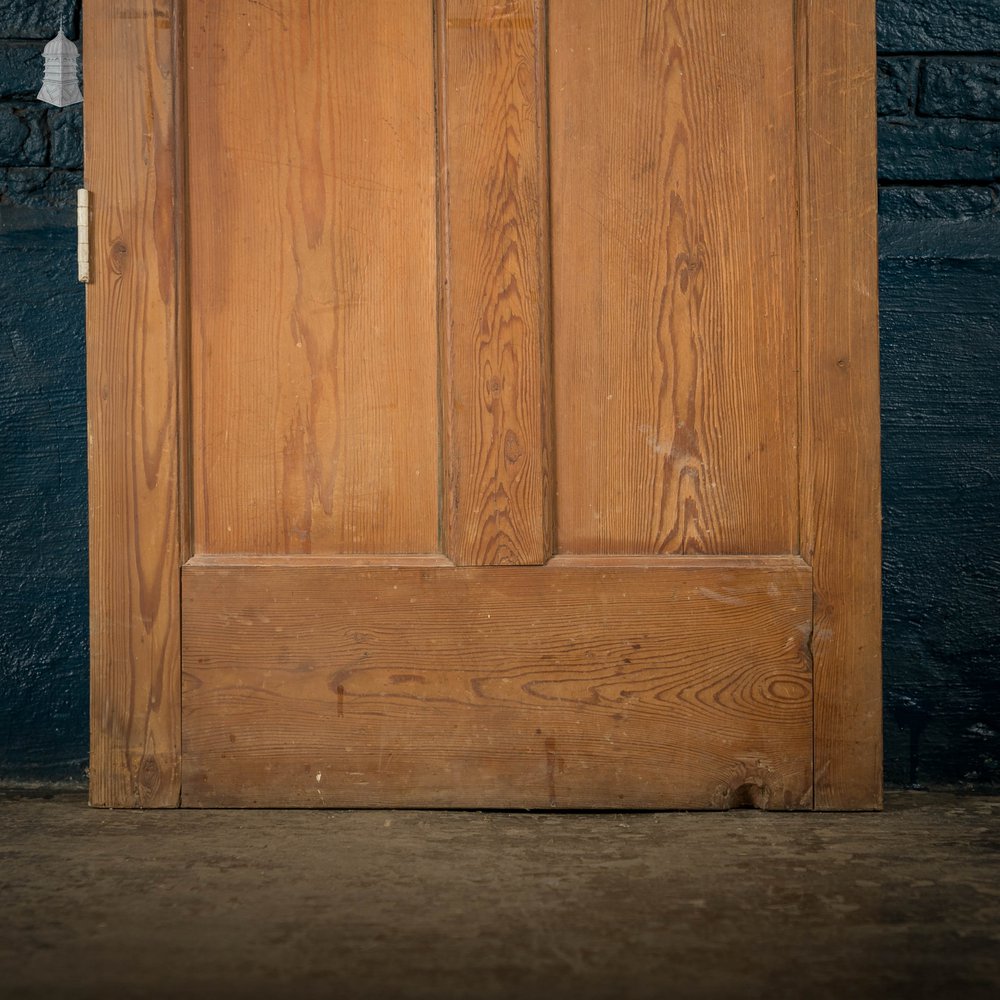 Half Glazed Door, 19th C Pitch Pine, 6 Over 2 Panel