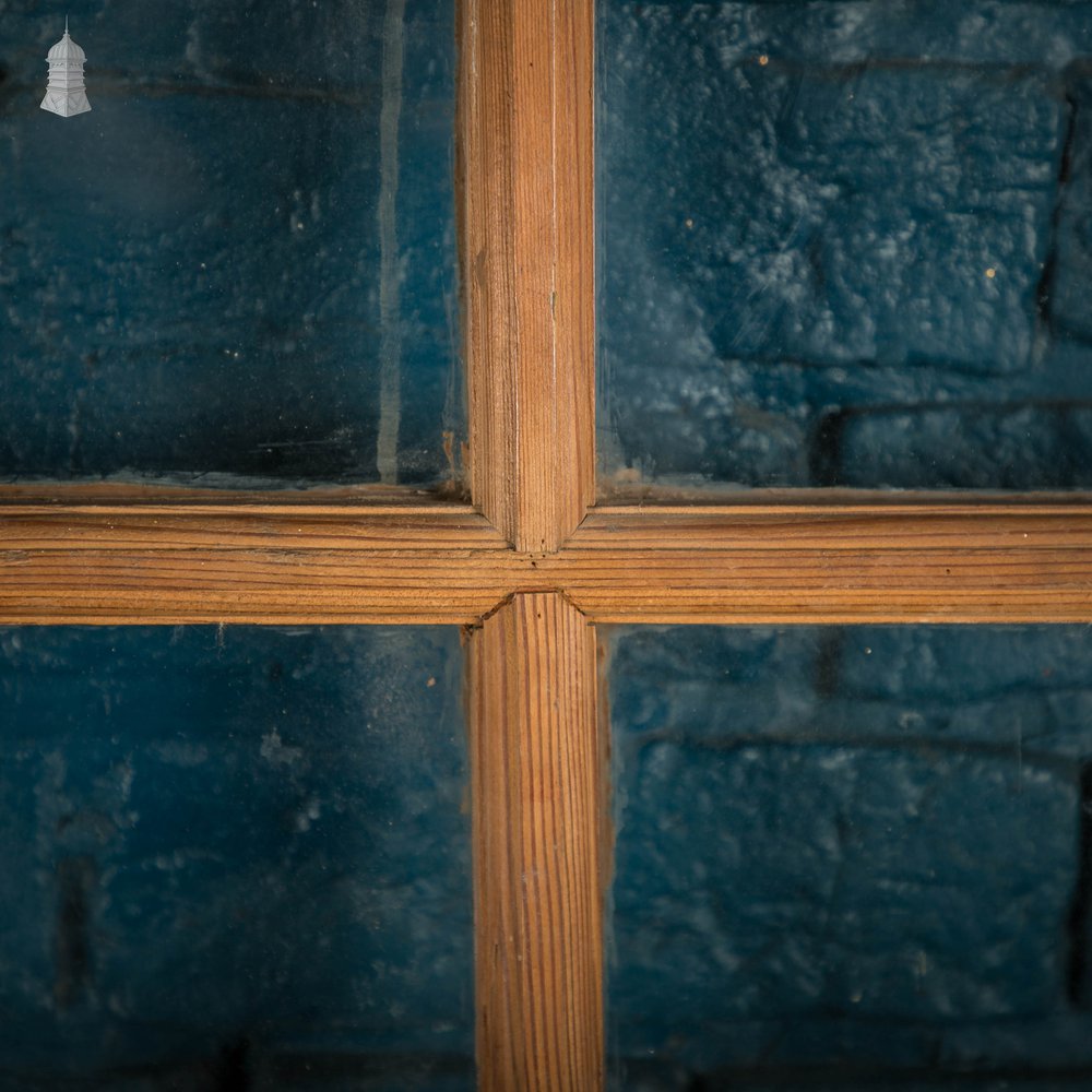 Half Glazed Door, 19th C Pitch Pine, 6 Over 2 Panel