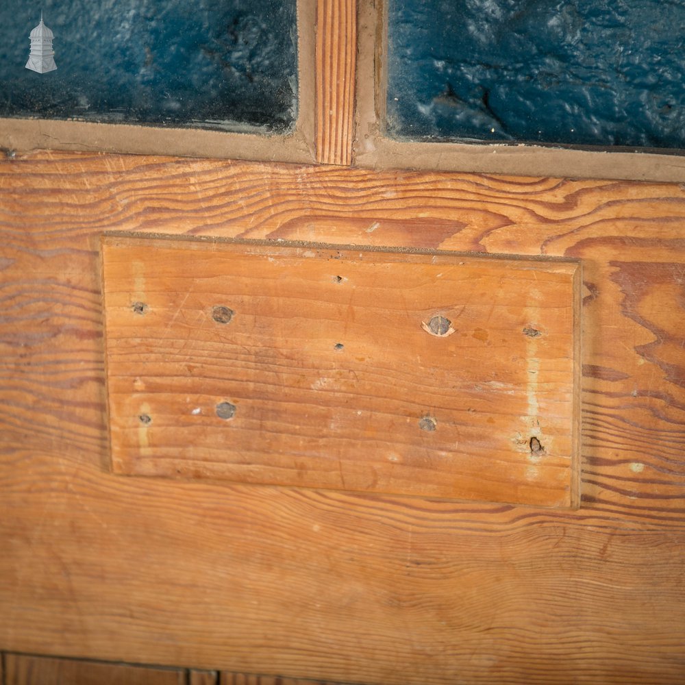 Half Glazed Door, 19th C Pitch Pine, 6 Over 2 Panel