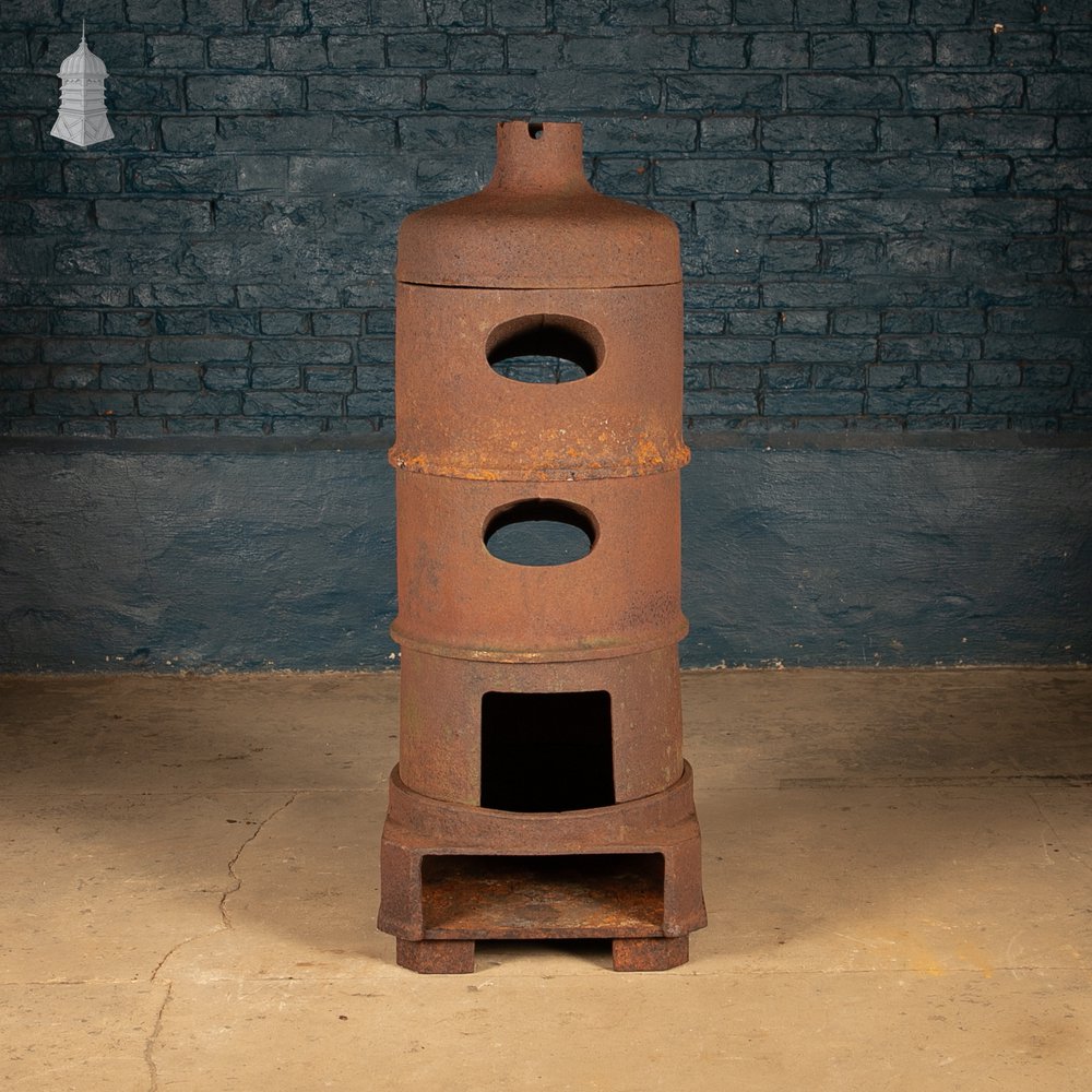 Industrial Stove or Furnace Body, Reclaimed, Cast Iron