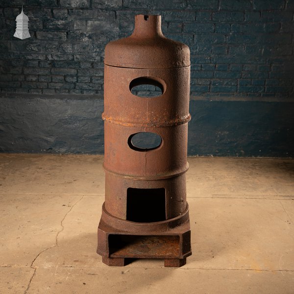 Industrial Stove or Furnace Body, Reclaimed, Cast Iron