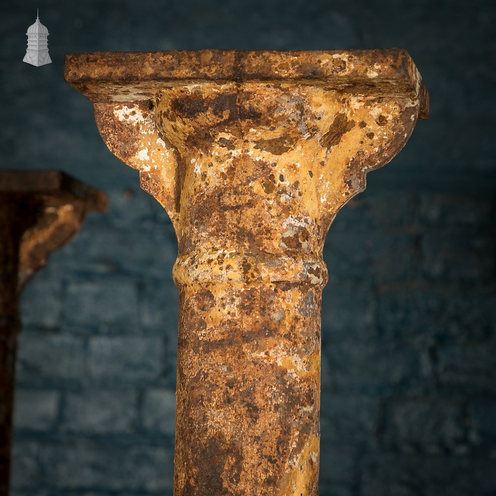 Six Victorian Columns, Set of Cast Iron Pillars