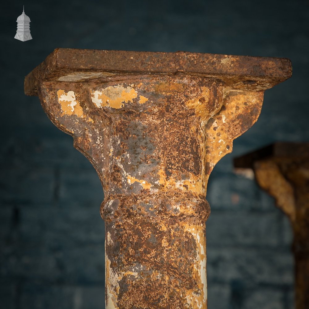 Six Victorian Columns, Set of Cast Iron Pillars