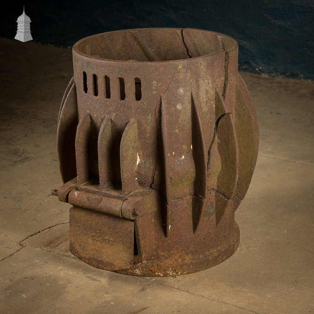 Gurney Stove Body Section, Cast Iron with Finned Radiator Forms