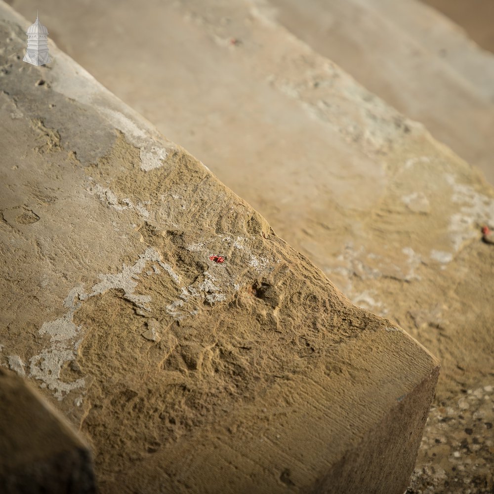 Staircase Treads, Soild York Stone, 4-Step Flight,