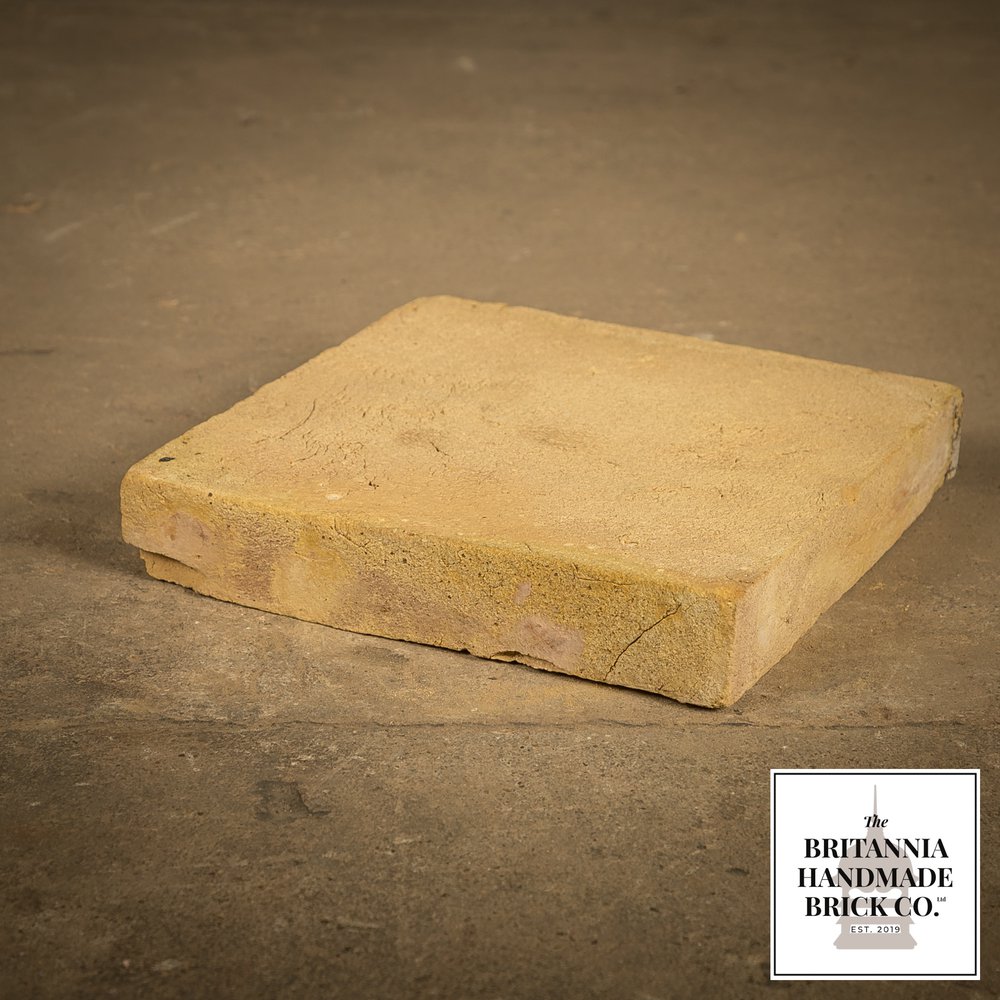 9” x 9" Handmade Buff Floor Tile, Pamment