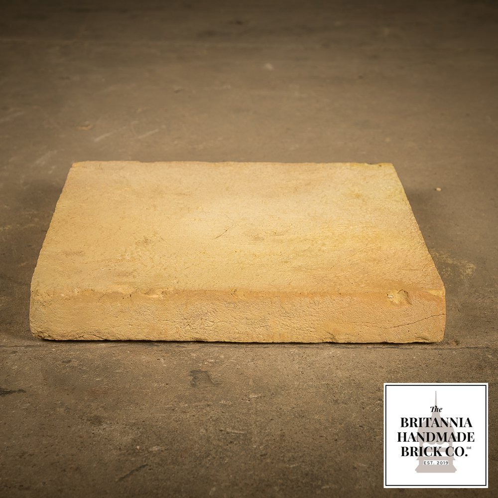 12" x 12” Buff Floor Tile, Period Style Handmade Pamment